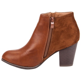 Mannika Bottes d'automne camel brun 1