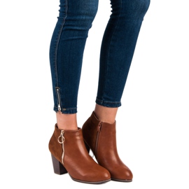 Mannika Bottes d'automne camel brun 4
