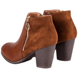 Mannika Bottes d'automne camel brun 3