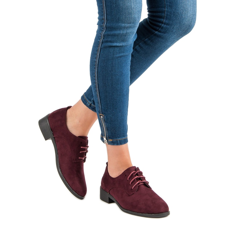 Seastar Bottines bordeaux nouées rouge 1