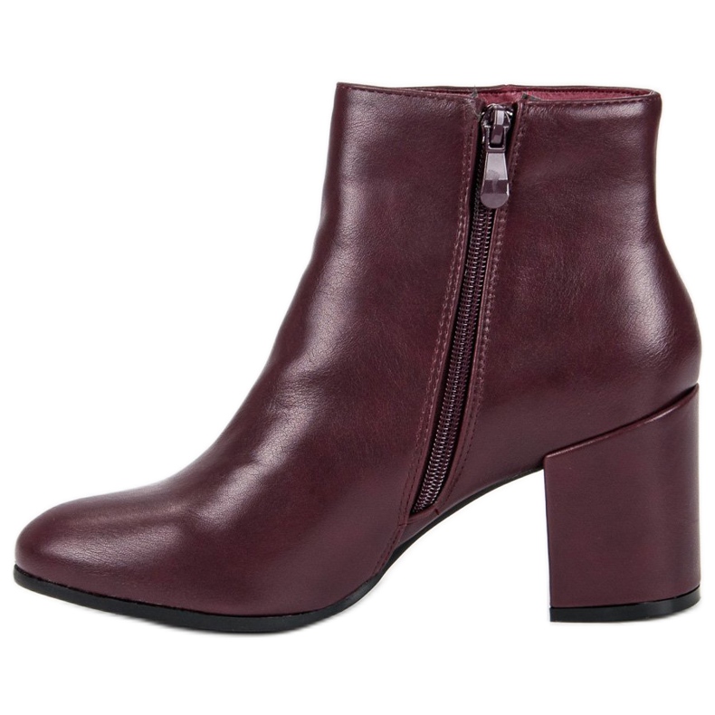 Weide Bottes isolées bordeaux rouge 1