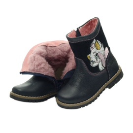 Ren But Bottes en cuir pour enfants avec Kitty Ren mais 1525 bleu marine 4