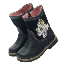 Ren But Bottes en cuir pour enfants avec Kitty Ren mais 1525 bleu marine 3