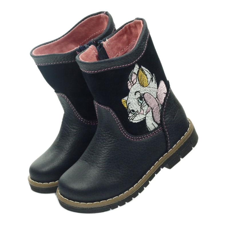 Ren But Bottes en cuir pour enfants avec Kitty Ren mais 1525 bleu marine 3