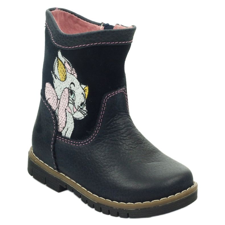 Ren But Bottes en cuir pour enfants avec Kitty Ren mais 1525 bleu marine 1