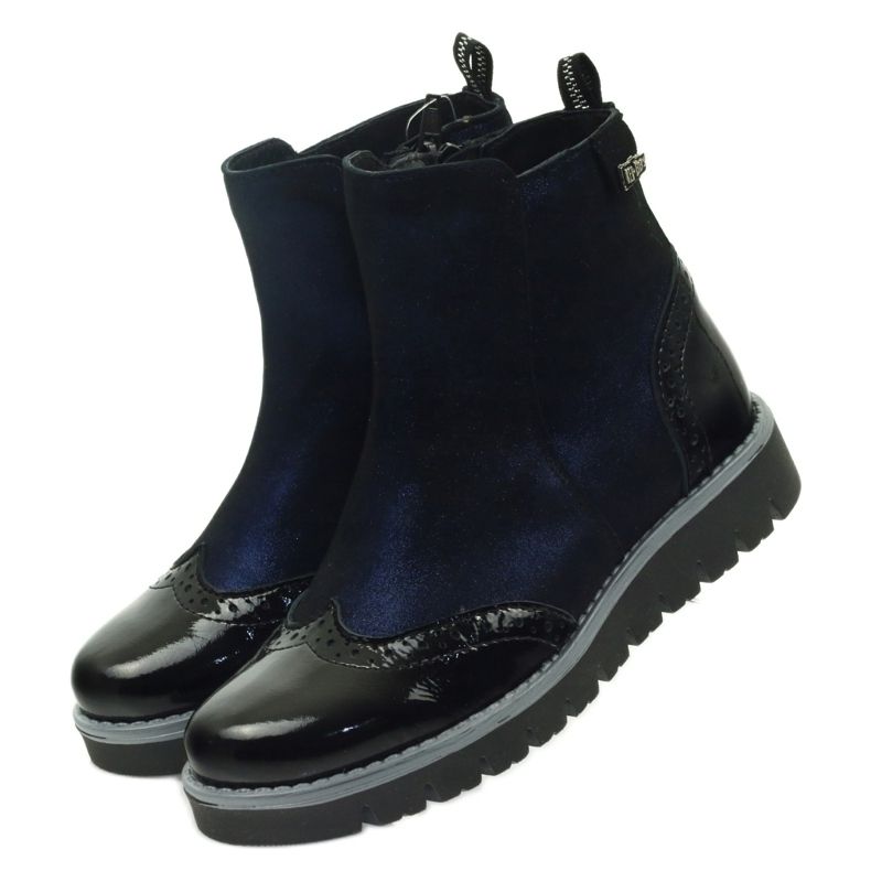 Bottines isolées Ren But 4379 bleu marine noir 4