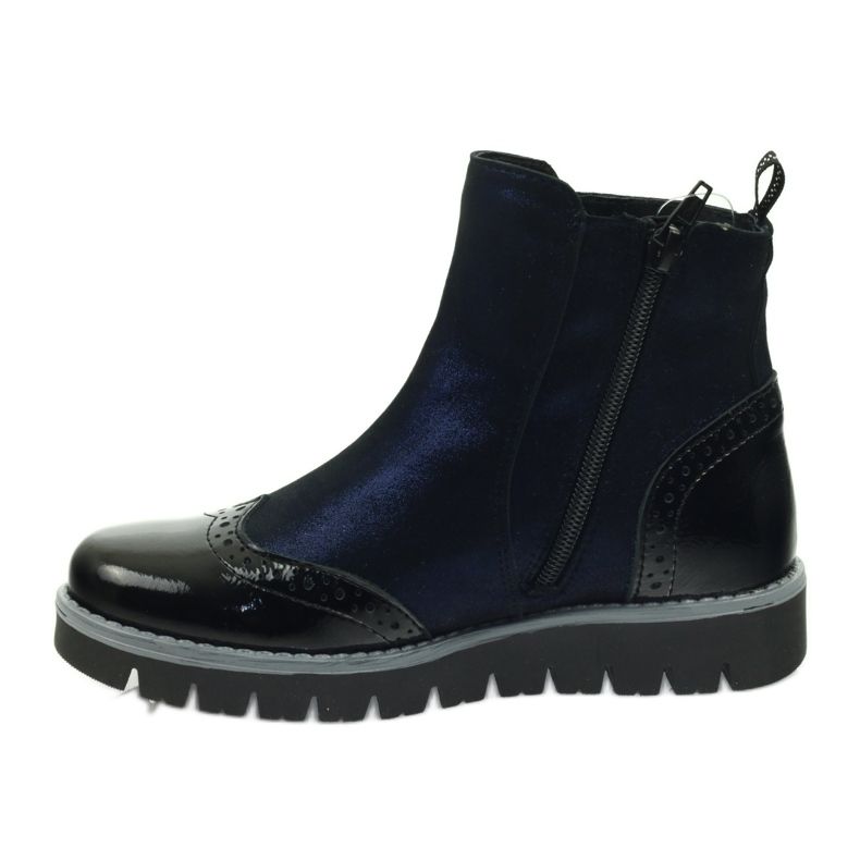 Bottines isolées Ren But 4379 bleu marine noir 2