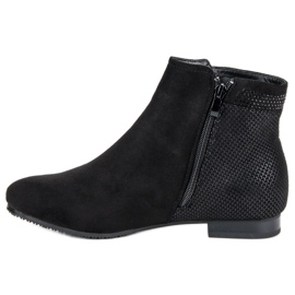 Bottines plates noires 1