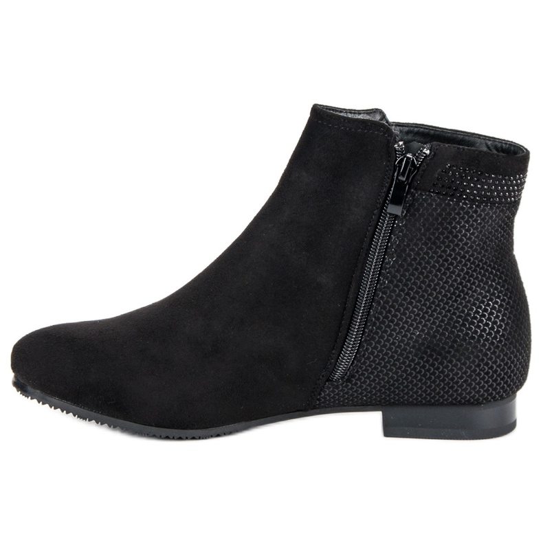 Bottines plates noires le noir 1