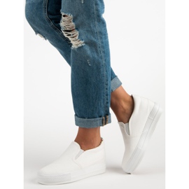 J. Star Baskets compensées blanches 4