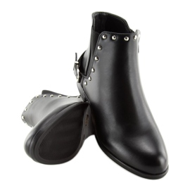 Bottines Chelsea noires à clous noir BM166 Noir le noir 1