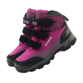 Mttrek Bottines Velcro MT TREK 011 fuchsia noir violet rose 4