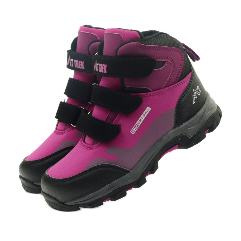 Mttrek Bottines Velcro MT TREK 011 fuchsia noir violet rose 4