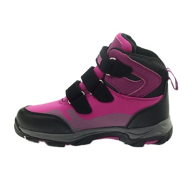 Mttrek Bottines Velcro MT TREK 011 fuchsia noir violet rose 2