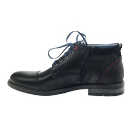 Chaussures en cuir nikopol isolées d'un curseur 689 noir le noir 2