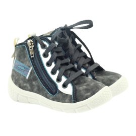 Befado chaussures pour enfants baskets pantoufles 547x001 blanche bleu gris 4