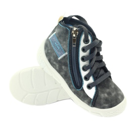 Befado chaussures pour enfants baskets pantoufles 547x001 blanche bleu gris 3