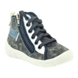 Befado chaussures pour enfants baskets pantoufles 547x001 blanche bleu gris 1
