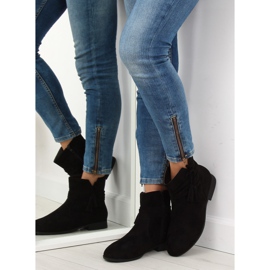 Bottines en daim noir LL022 Noir le noir 4