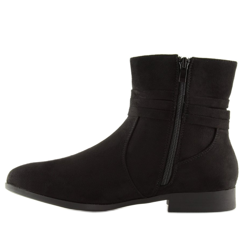 Bottines en daim noir LL022 Noir le noir 1