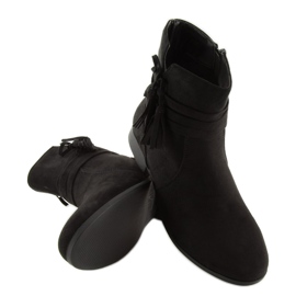 Bottines en daim noir LL022 Noir le noir 3