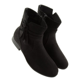 Bottines en daim noir LL022 Noir le noir 6