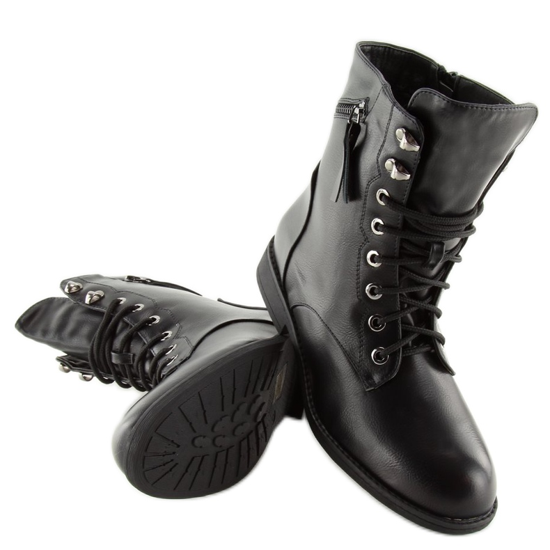 Bottines à lacets noir worky 168-177 noir le noir 1