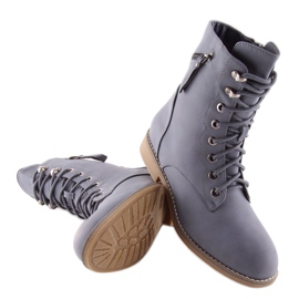 Bottines à lacets bleu bleu 168-177 Bleu 3