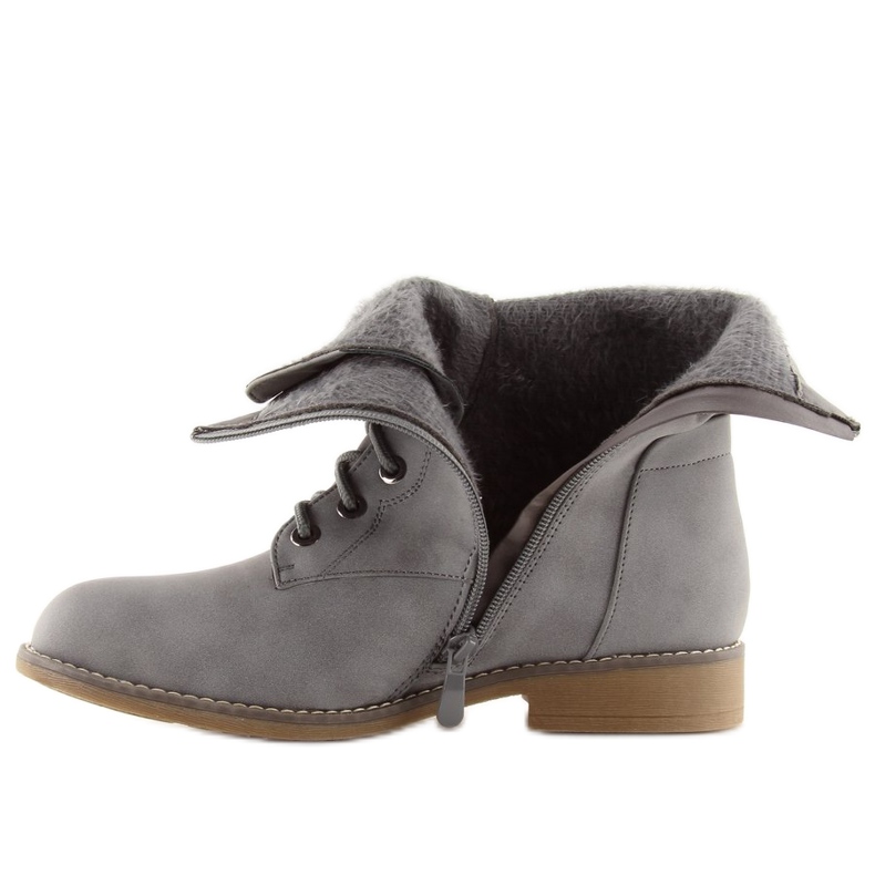 Bottines à lacets gris worky 168-177 Gris 2 Bottines à lacets gris worky 168-177 Gris 2