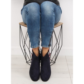 Bottines en daim, bleu marine 100-913B0-2 Bleu 2