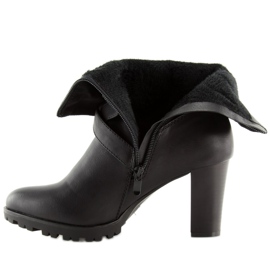 Bottines à talons noires C386 Noir 2