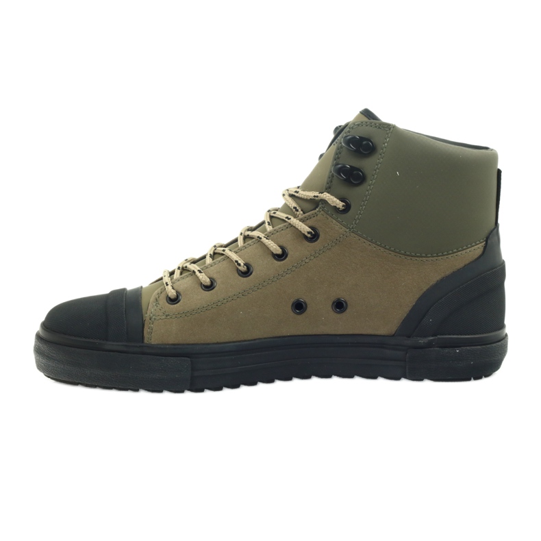 Armani Jeans Homme Baskets en cuir vert 2