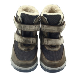 Bottes en cuir avec une membrane Bartuś beige bleu marine 3