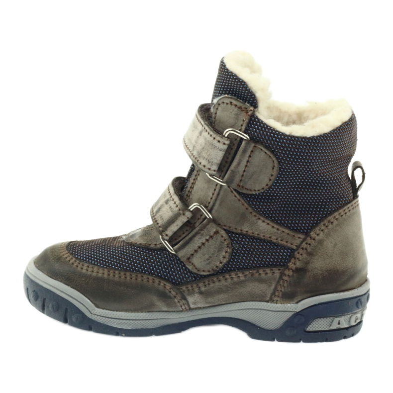 Bottes en cuir avec une membrane Bartuś beige bleu marine 2