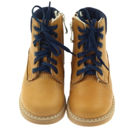 Bottines bois BARTUŚ Camel jaune bleu marin 3