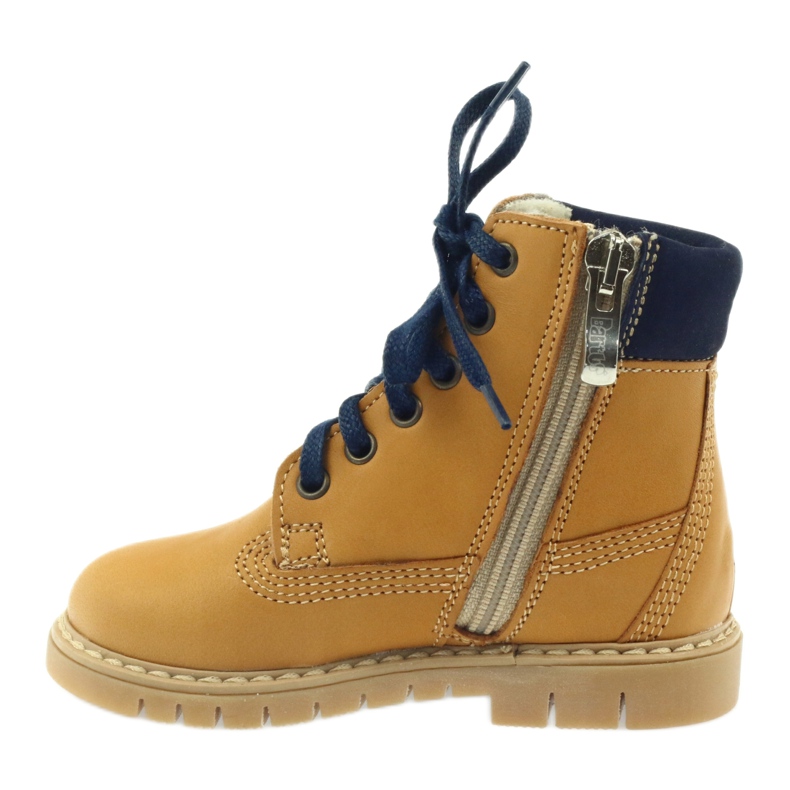 Bottines bois BARTUŚ Camel jaune bleu marine 2