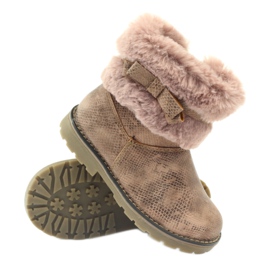American Club Bottes américaines bottes d'hiver avec fourrure17042 brun jaune rose 4 American Club Bottes américaines bottes d'hiver avec fourrure17042 brun jaune rose 4