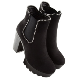 Bottines compensées noires 123-30 Noir le noir 4