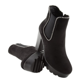 Bottines compensées noires 123-30 Noir le noir 3