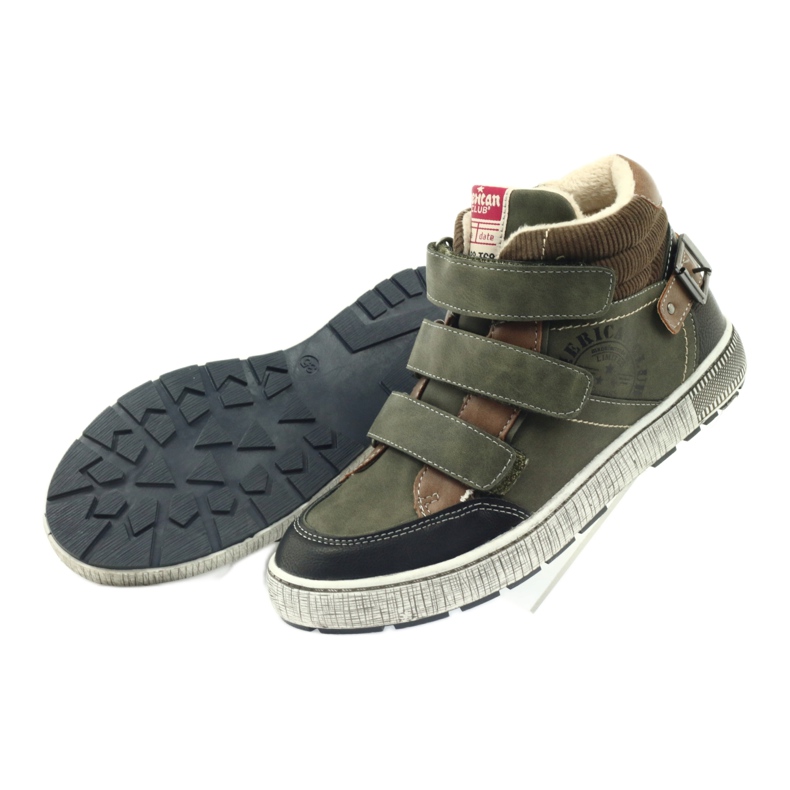 American Club chaussures de sports d'hiver vertes 17779 le noir brun 3