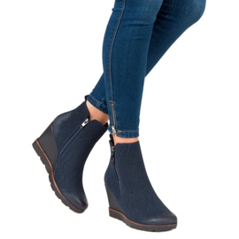 Filippo Bottines bleu marine sur un coin 5
