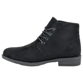 Bottes nouées noires le noir 1