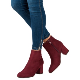 Mannika Bottines en daim sur le poteau rouge 5