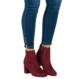 Mannika Bottines en daim sur le poteau rouge 4