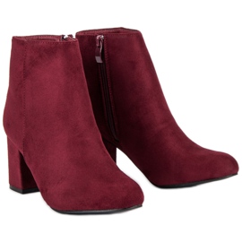 Mannika Bottines en daim sur le poteau rouge 3
