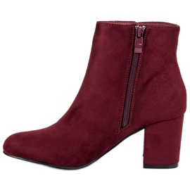Mannika Bottines en daim sur le poteau rouge 1