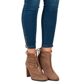 Mannika Bottes en daim élégantes brun 4