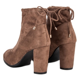 Mannika Bottes en daim élégantes brun 2
