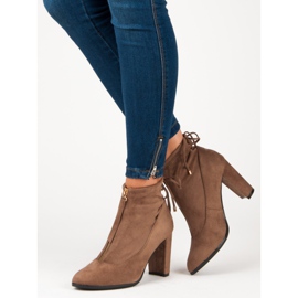 Mannika Bottes en daim élégantes brun 5