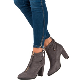 Mannika Bottes en daim élégantes gris 5